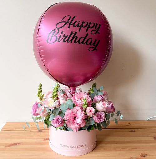 flores con globo a domicilio